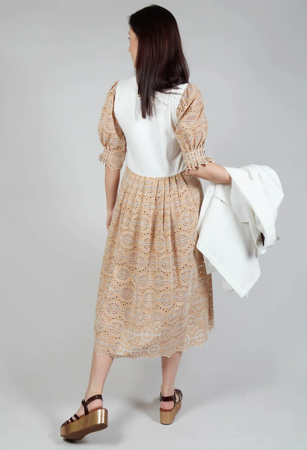 Sfizio Dresses^Lace Dress in Sabbia