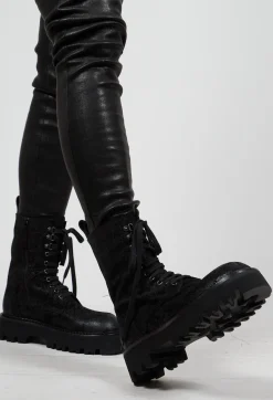 Rundholz Black Label Boots^Lace Up Boots in Black