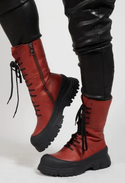 Lofina Boots^Lace Up Boots In Gasoline Cuoio Inglese