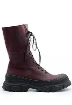 Lofina Boots^Lace Up Boots In Gasoline Lagrain