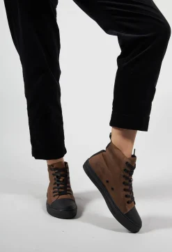 Rundholz Black Label Boots^Lace up High Top Pumps in Bronze