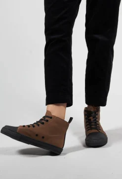 Rundholz Black Label Boots^Lace up High Top Pumps in Bronze