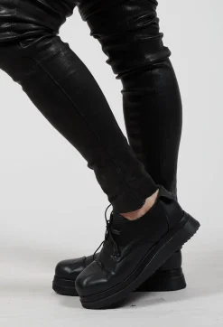 Bread and Butter Flats^Lace Up Loafers in Black