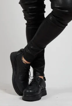 Bread and Butter Flats^Lace Up Loafers in Black