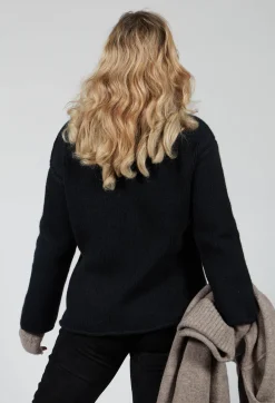 Isabel Benenato Tops^Ladder Feature Jumper in Black