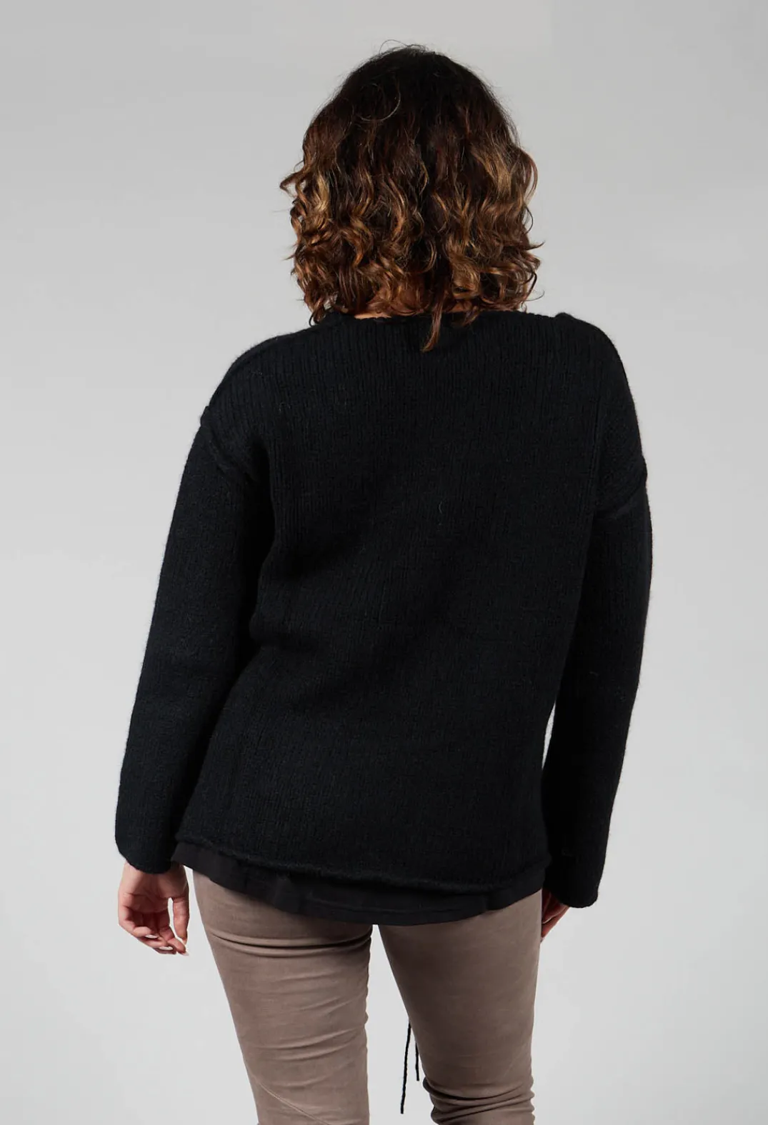 Isabel Benenato Tops^Ladder Feature Jumper in Black