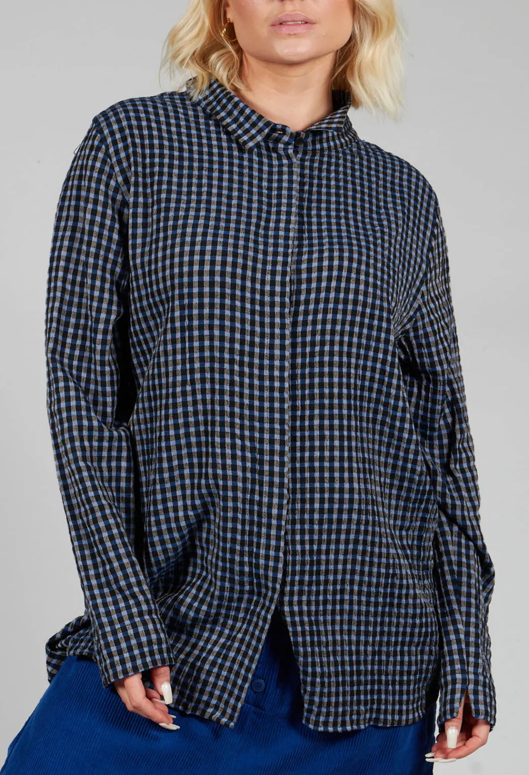 Elemente Clemente Shirts & Blouses^Lao Blouse in Blue and Black