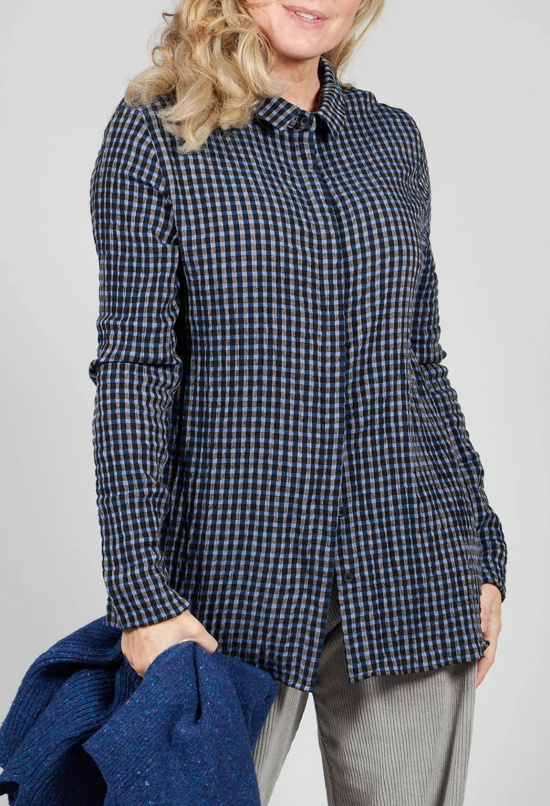 Elemente Clemente Shirts & Blouses^Lao Blouse in Blue and Black