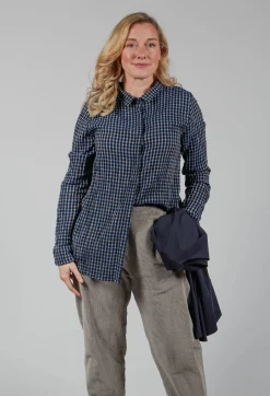 Elemente Clemente Shirts & Blouses^Lao Blouse in Blue and Black