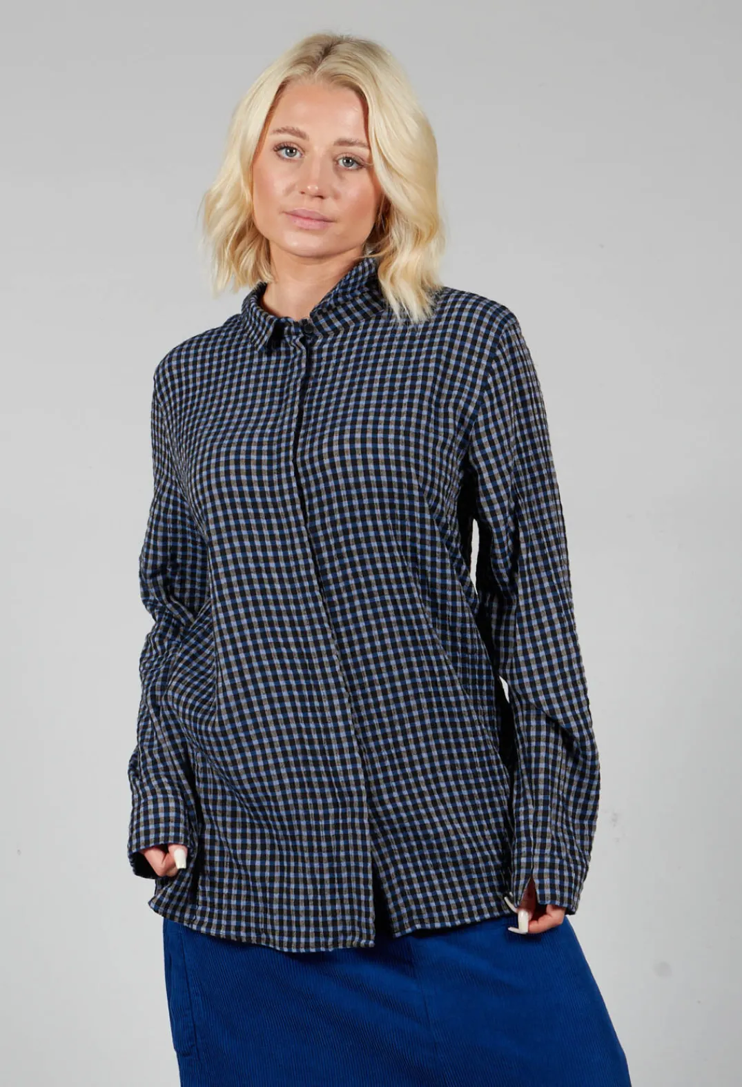 Elemente Clemente Shirts & Blouses^Lao Blouse in Blue and Black