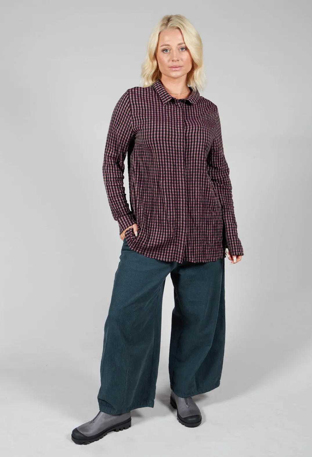 Elemente Clemente Shirts & Blouses^Lao Blouse in Violet and Black