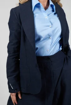 Marc Point Jackets^Lapel Blazer in Navy Blue