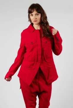 Rundholz Mainline Jackets^Large Pocket Jacket in Cardinal
