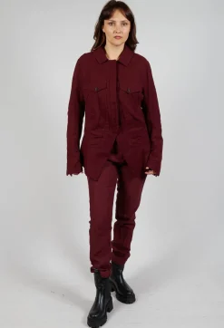 Rundholz Mainline Jackets^Large Pocket Jacket in Merlot