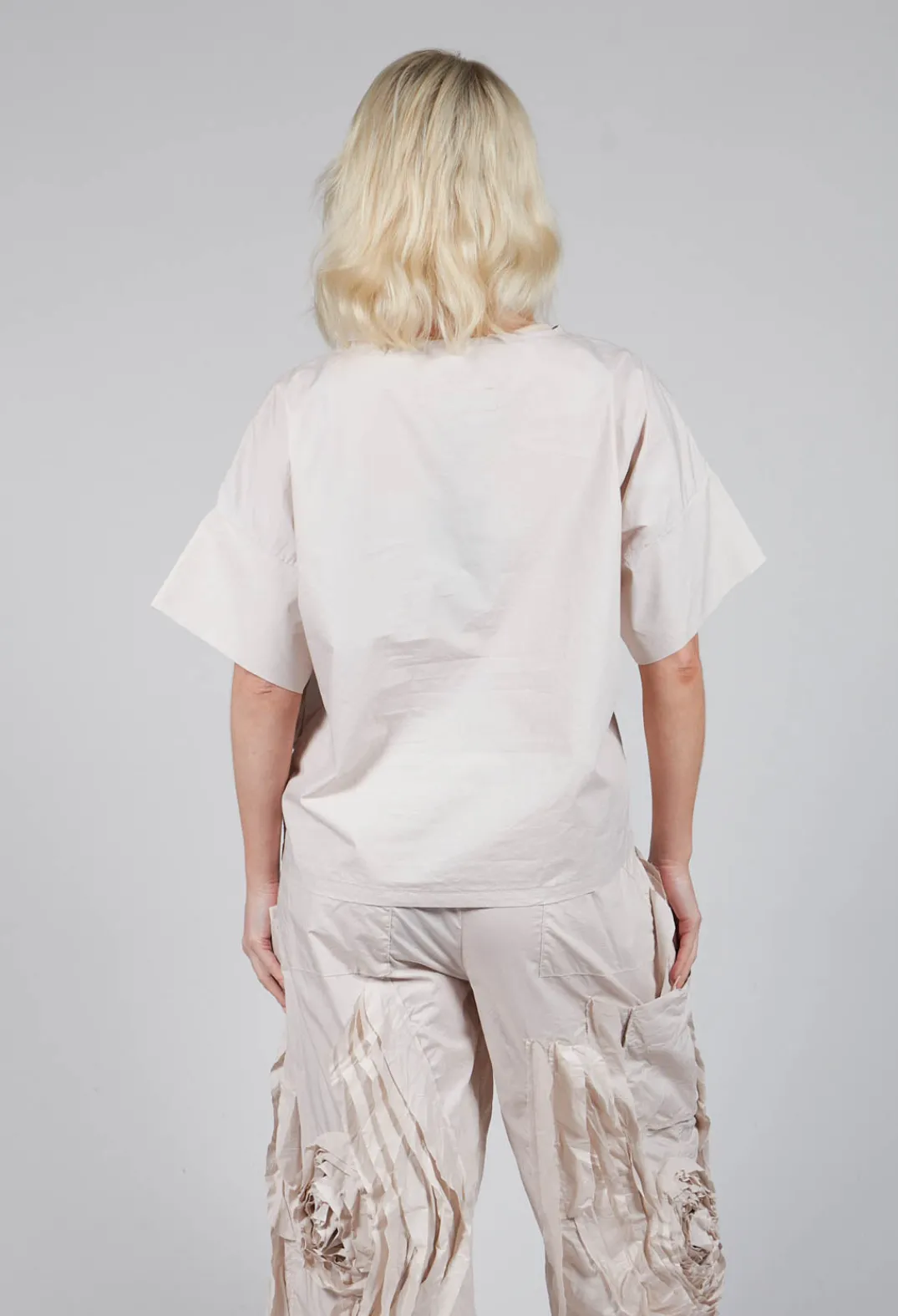 Tadashi Tops^Large Pocket Shirt in Beige