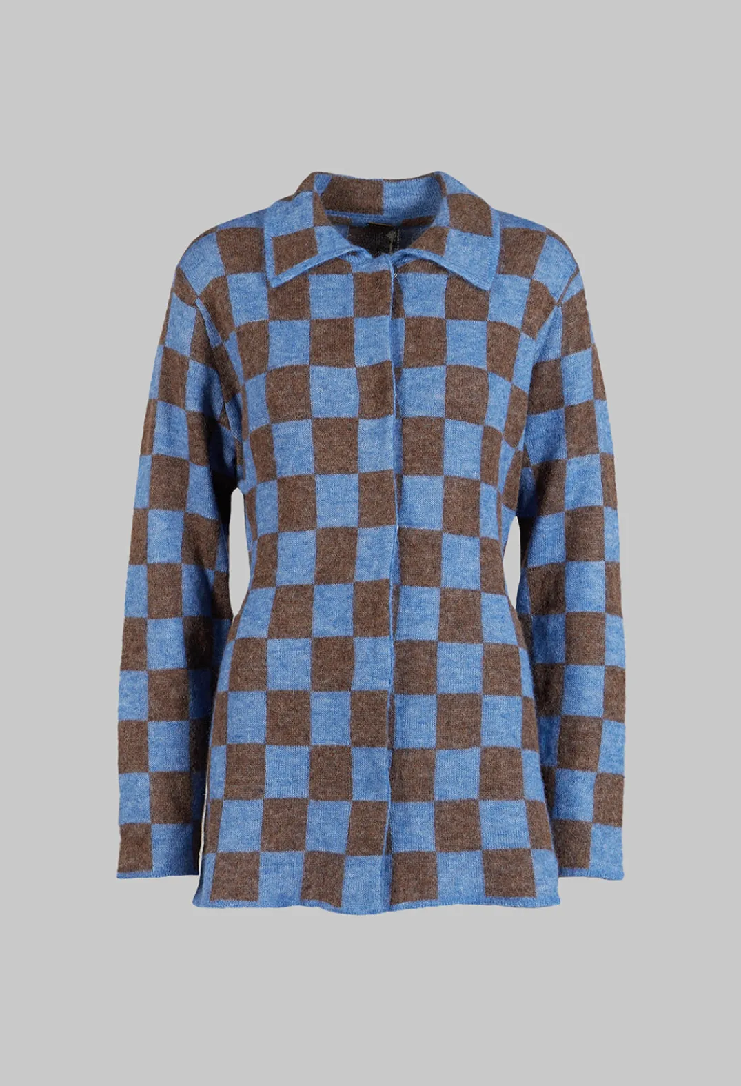 Fringe Jackets^Lauren Knitted Shirt in Blue and Brown
