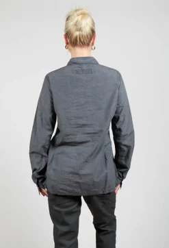Rundholz Dip Shirts & Blouses^Layered Fabric Shirt in Coal Cloud