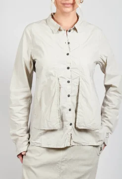 Rundholz Dip Shirts & Blouses^Layered Fabric Shirt in Eraser