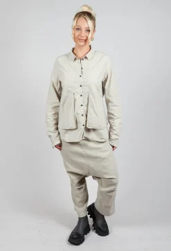 Rundholz Dip Shirts & Blouses^Layered Fabric Shirt in Eraser