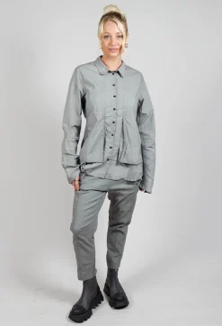 Rundholz Dip Shirts & Blouses^Layered Fabric Shirt in Pencil Cloud