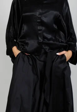 Bize Skirts^Layered Fabric Skirt in Black