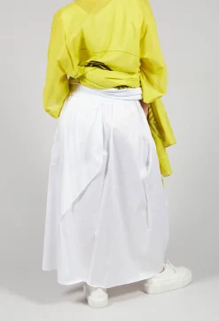 Bize Skirts^Layered Fabric Skirt in White