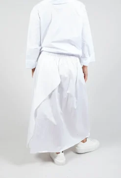 Bize Skirts^Layered Fabric Skirt in White