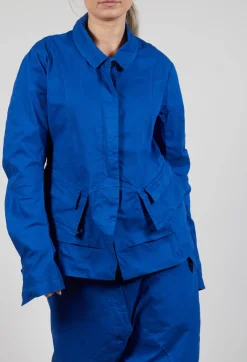 Rundholz Dip Jackets^Layered Lettuce-Edge Detail Jacket in Royal