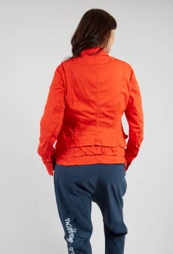 Rundholz Dip Jackets^Layered Lettuce-Edge Detail Jacket in Mandarine