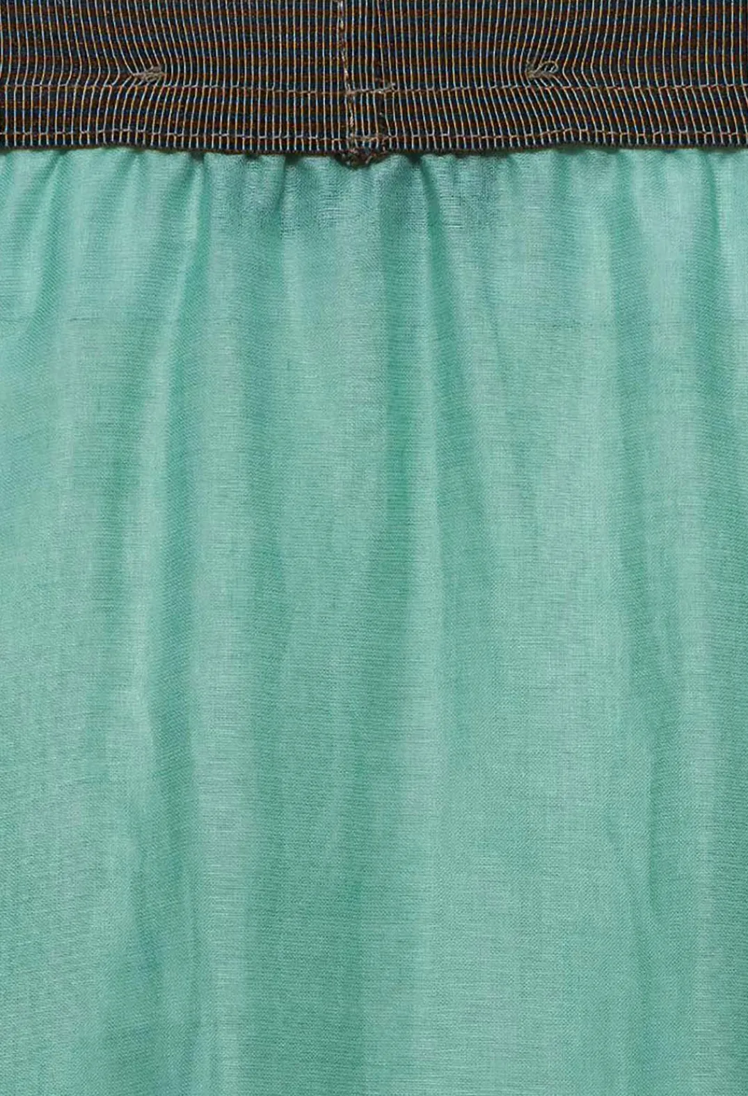 Niù Skirts^Layered Maxi Skirt with Contrast Waistband in Emerald