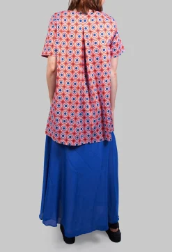 Niù Skirts^Layered Maxi Skirt with Contrast Waistband in Bluette