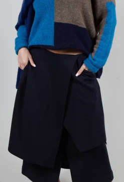 Mei Meij Skirts^Layered Scuba Skirt in Blue Nights