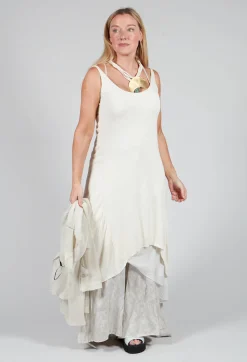 Masnada Dresses^Layered Vest Dress in Chalk
