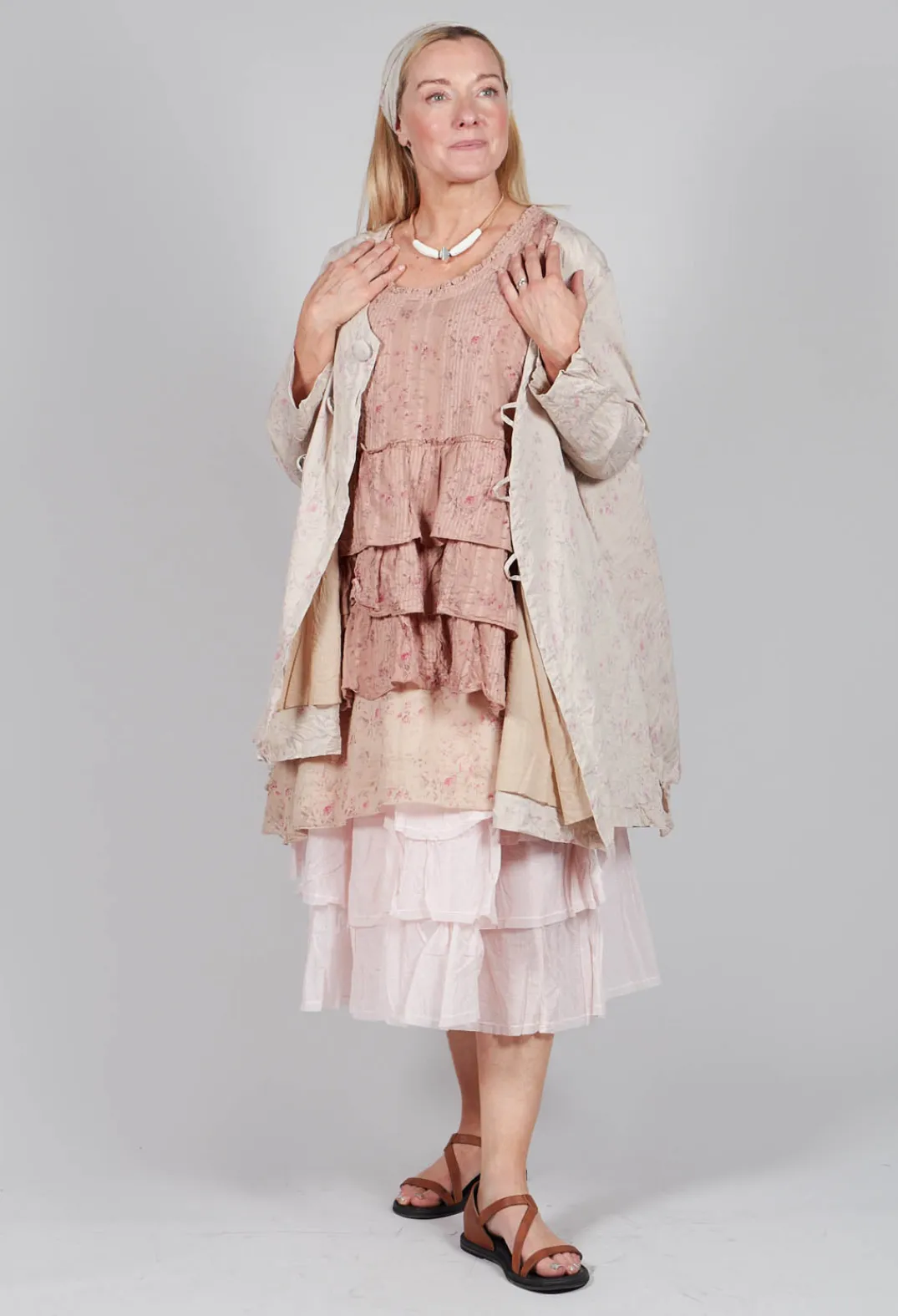 Les Ours Tops^Lea Top in Liberty Beige Print