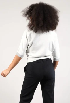Sarah Pacini Knitwear|Jumpers^Leaf Print Sweater in White