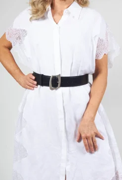 Beatrice B Belts^Leather Belt in Black