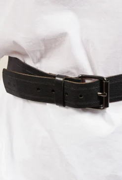 Jayko Belts^Leather Belt in Noir