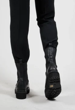 Nostra Santissima Boots^Leather Combat Boots in Black