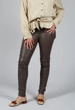 Dom Goor Leggings^Leather Leggings in Volcanic Rock Grey