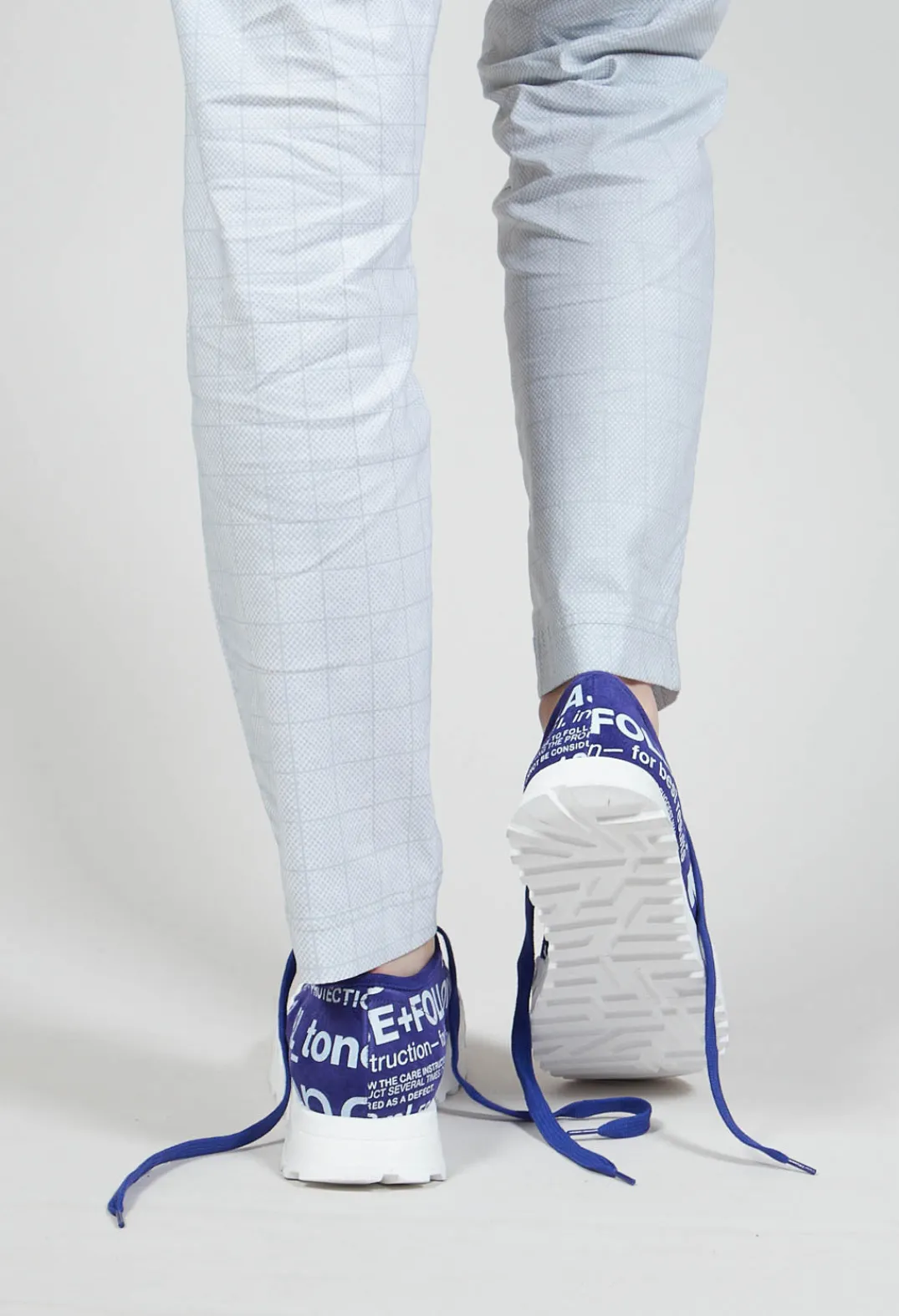 Rundholz Black Label Trainers^Leather Pumps with Lettering Motif in Azur Print
