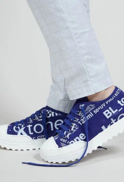 Rundholz Black Label Trainers^Leather Pumps with Lettering Motif in Azur Print