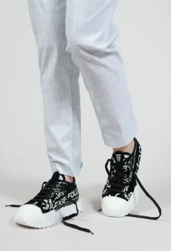Rundholz Black Label Trainers^Leather Pumps with Lettering Motif in Black Print