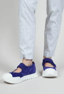 Rundholz Black Label Trainers^Leather Velcro Strap Pumps in Azur
