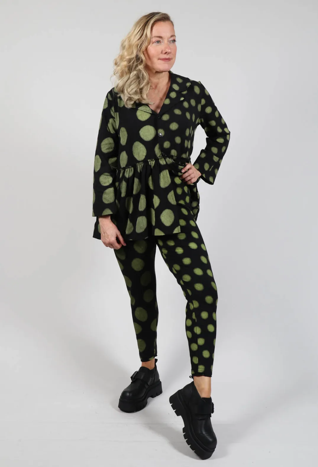 Bread and Butter Leggings^Leggings in Yellow Pois