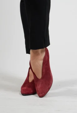 The Last Conspiracy Heels^Lenja Heel in Ruby Goat Suede