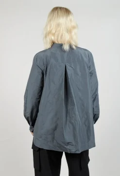 Hindahl u0026 Skudelny Shirts & Blouses^Light Taffeta Blouse with Ruffles in Oliv