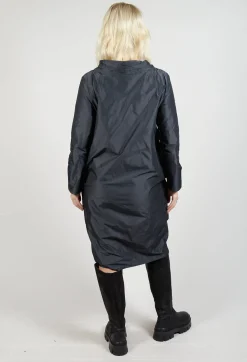Hindahl u0026 Skudelny Dresses^Light Taffeta Dress with Cowl Neck in Anthra