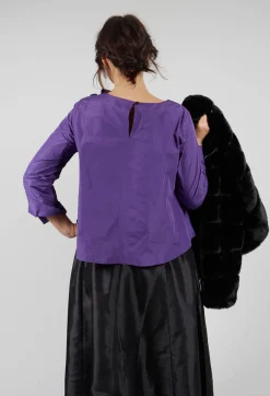 Hindahl u0026 Skudelny Shirts & Blouses^Light Taffeta Shirt with Ruffles in Purple