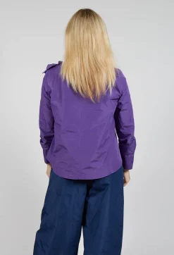 Hindahl u0026 Skudelny Shirts & Blouses^Light Taffeta Shirt with Ruffles in Purple