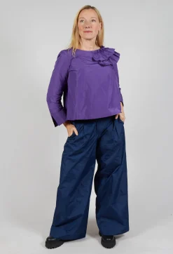 Hindahl u0026 Skudelny Shirts & Blouses^Light Taffeta Shirt with Ruffles in Purple